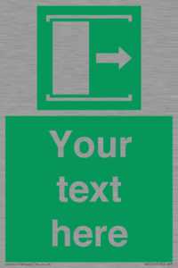 Custom sign safe condition Door slides right to open